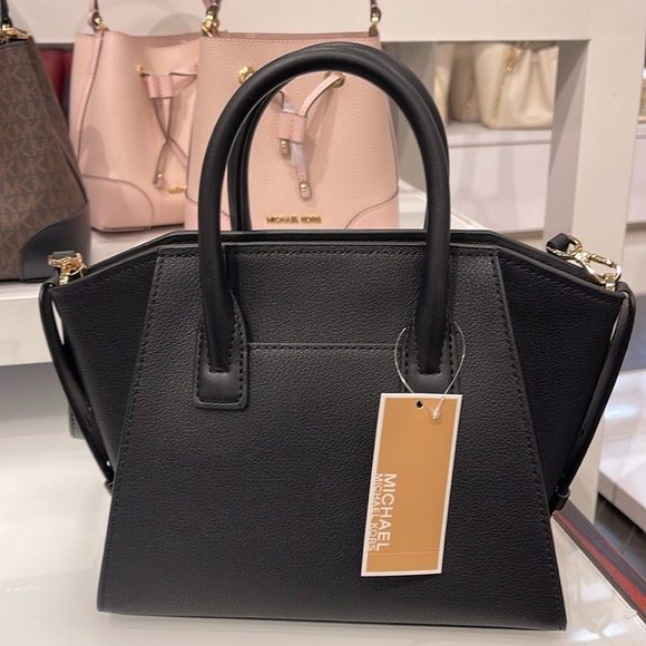 MICHAEL KORS
Avril Small Leather Top-Zip Satchel
COLOR: Black 
NWT - Picture 8 of 16